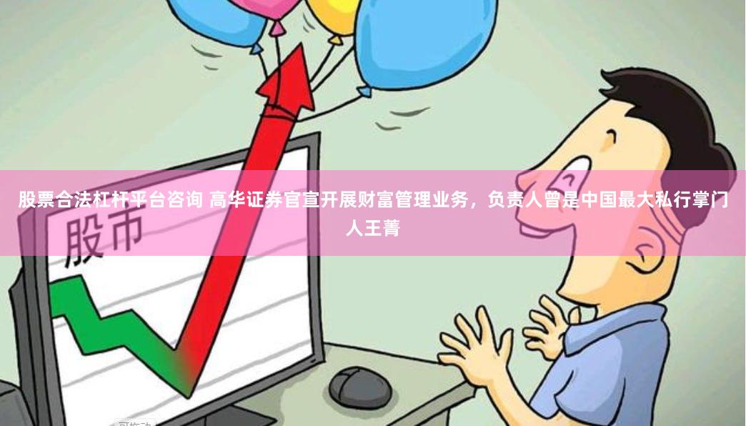 股票合法杠杆平台咨询 高华证券官宣开展财富管理业务，负责人曾是中国最大私行掌门人王菁
