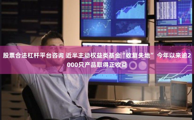 股票合法杠杆平台咨询 近半主动权益类基金“收复失地” 今年以来逾2000只产品取得正收益